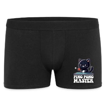 Ping Pong Master Katze Tenue de papa chat noir - Boxer Homme - noir - Devant