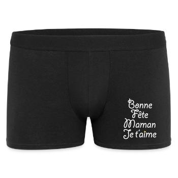 Bonne fête Maman Je t'aime - Boxer Homme - noir - Devant