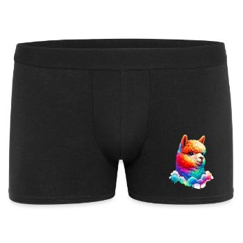 Alpaka - Männer Boxer Shorts - Schwarz - Vorne