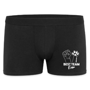Best Team Ever - Männer Boxer Shorts - Schwarz - Vorne