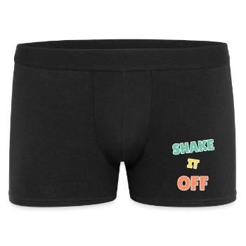 Lebendiges Shake It Off Motivationsdesign - Männer Boxer Shorts - Schwarz - Vorne