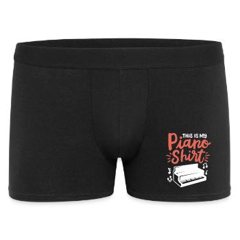 Klavierspieler Pianist - Männer Boxer Shorts - Schwarz - Vorne