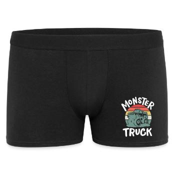 Monster Truck - Männer Boxer Shorts - Schwarz - Vorne