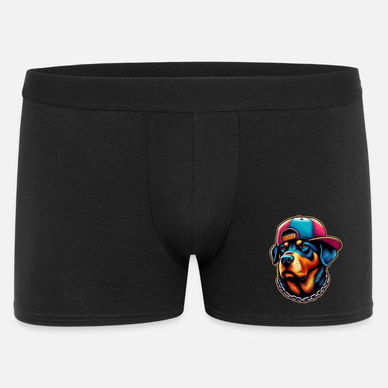 Hund - Männer Boxer Shorts - Schwarz