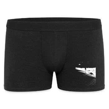 Path through the desert with footprints - Monochrome Art - Men's Boxer Shorts - black - Front
