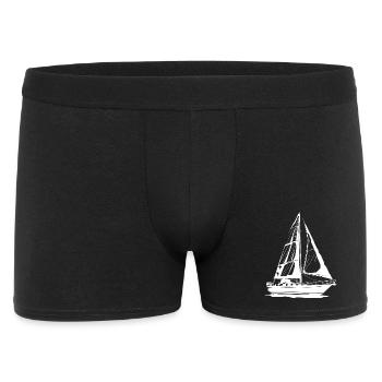 Dessin de voilier - Boxer Homme - noir - Devant
