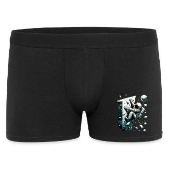 Bouldern Astronaut Raumfahrer Geschenk - Männer Boxer Shorts - Schwarz - Vorne