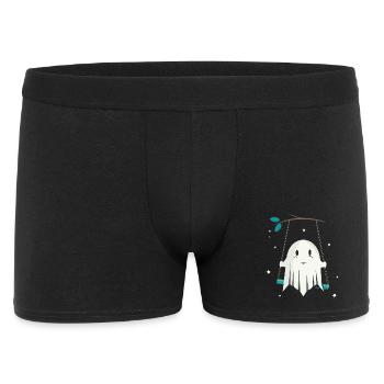 Fröhlicher Geist auf der Schaukel mit Sterne - Männer Boxer Shorts - Schwarz - Vorne