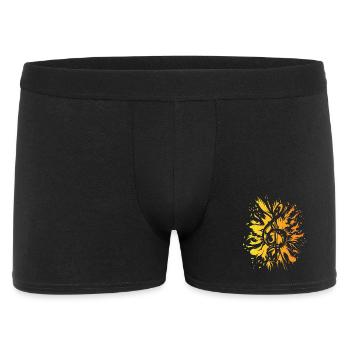 Clé de musique explosion couleurs icône logo - Boxer Homme - noir - Devant