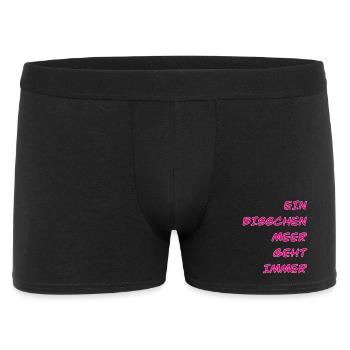 Meerliebe Spruch Schriftzug - Männer Boxer Shorts - Schwarz - Vorne