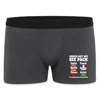 Langues Sixpack - Boxer Homme - charbon - Devant