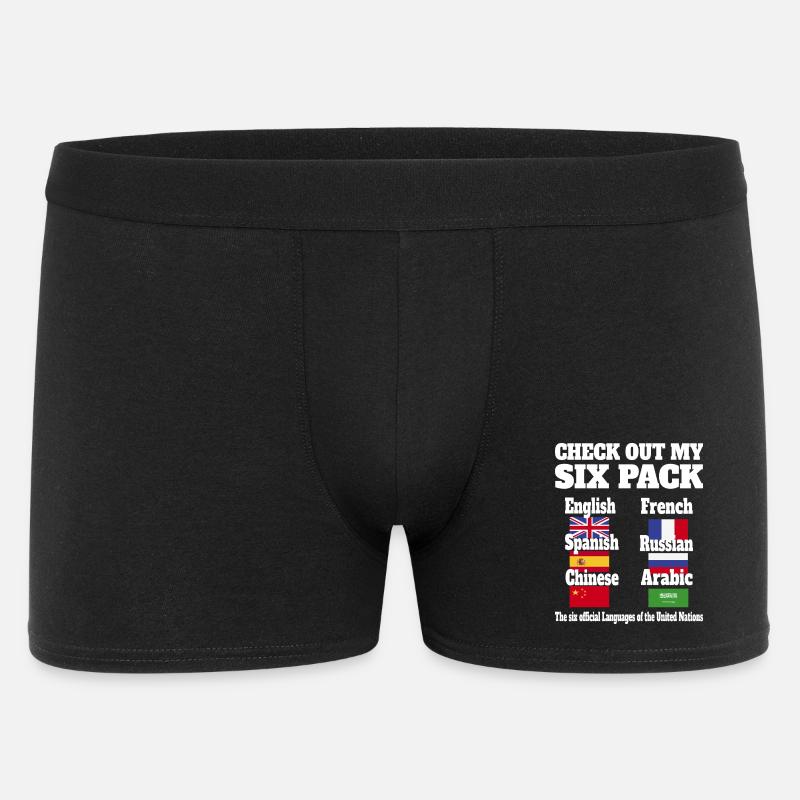 Sprachen Sixpack - Männer Boxer Shorts - Schwarz