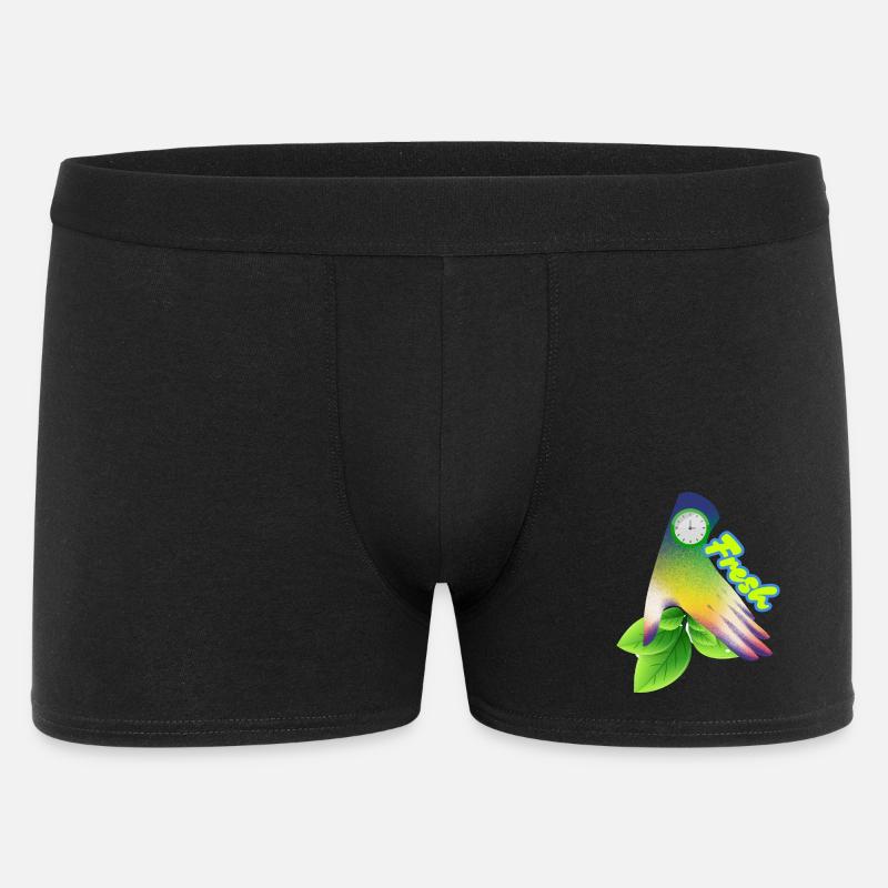 Fresh Gradient Leaf Clock Design - Men's Boxer Shorts - black