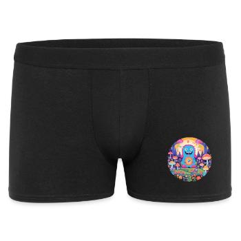 Mignon et drôle câlin monstre enfants - Boxer Homme - noir - Devant