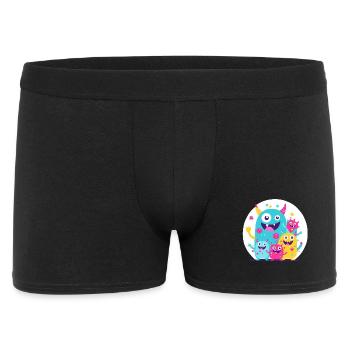 Mignon et drôle câlin monstre enfants - Boxer Homme - noir - Devant