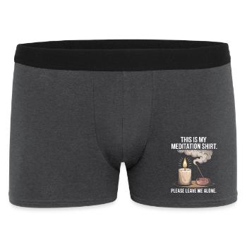 Funny Meditation Introvert Mindfulness Design - Boxer Homme - charbon - Devant
