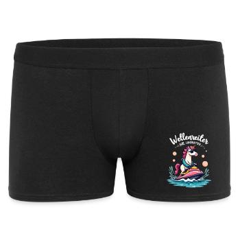 Cavalier de vague licorne rose - Boxer Homme - noir - Devant