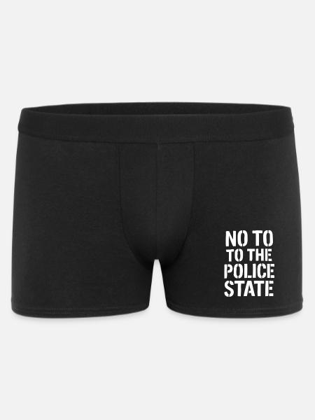 NON À L’ÉTAT POLICIER - Boxer Homme - noir