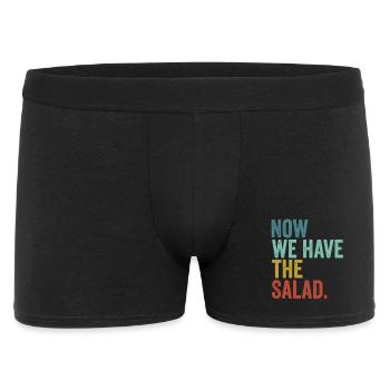 Denglisch Now We Have The Salad - Männer Boxer Shorts - Schwarz - Vorne