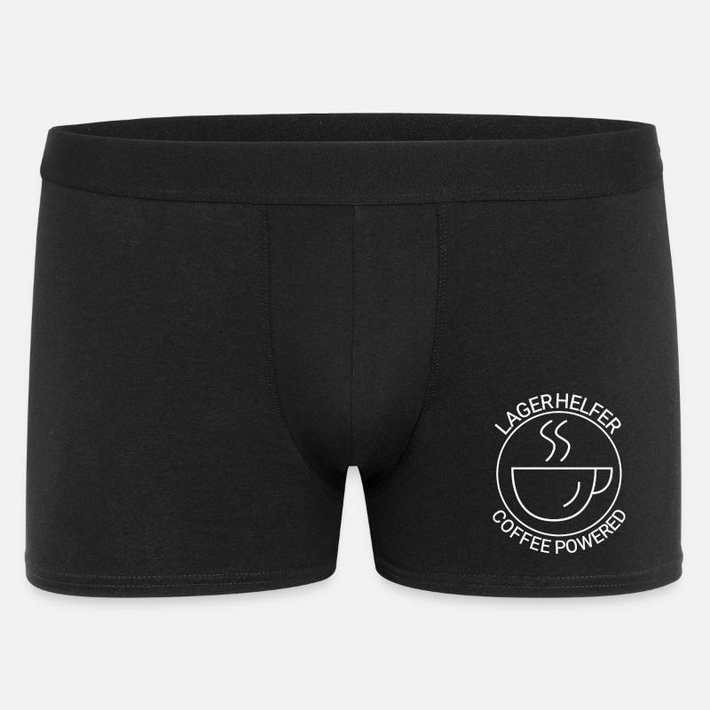 Lagerhelfer Coffee Powered - Männer Boxer Shorts - Schwarz