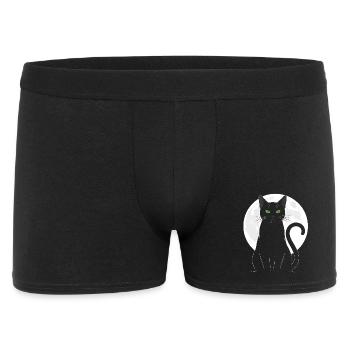 Black Cat Full Moon Mystic pour les fans de chats - Boxer Homme - noir - Devant