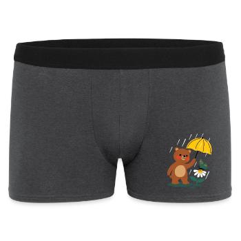 Bear with umbrella - Men's Boxer Shorts - charcoal grey - Front