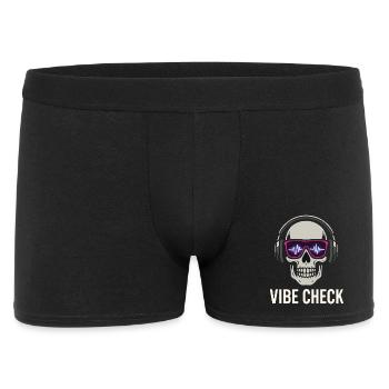 Crâne Neon Vibe Check – Skull Edition - Männer Boxer Shorts - Schwarz - Vorne