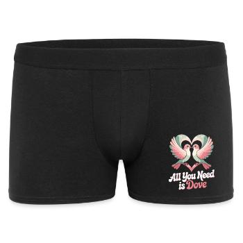 Pun Bird Dove Humor - Men's Boxer Shorts - black - Front