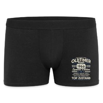 Oldtimer_1966_Jahrgang_Vintage_Retro_Geburtstag - Männer Boxer Shorts - Schwarz - Vorne
