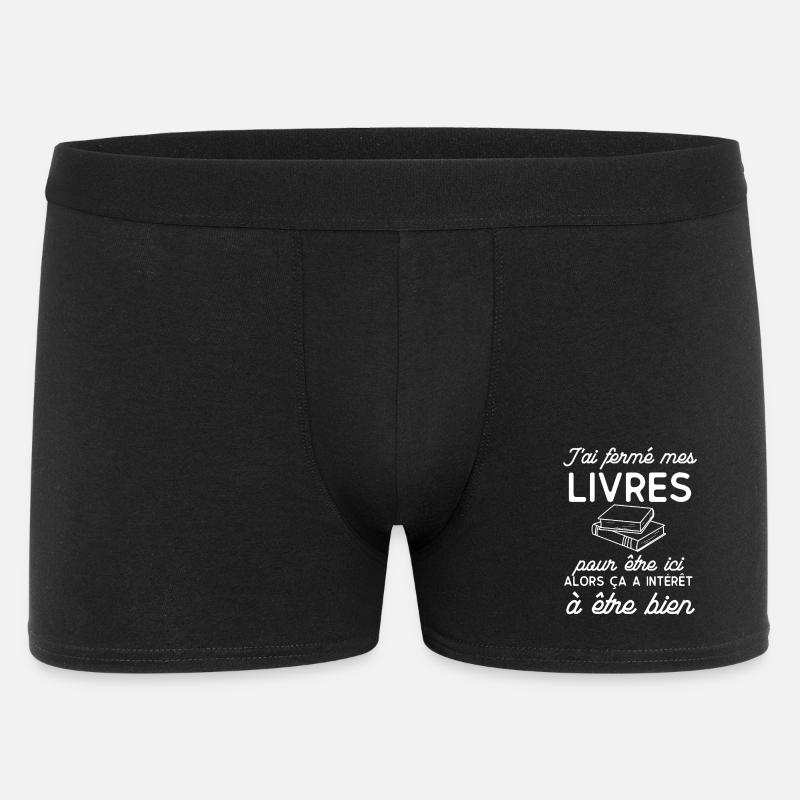 Bücher, die mich hier schulen - Männer Boxer Shorts - Schwarz