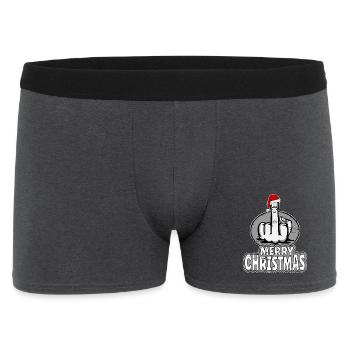Joyeux Noël majeur doigt puant design - Boxer Homme - charbon - Devant