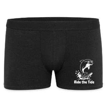 Dauphin Skateboard Wave - Boxer Homme - noir - Devant