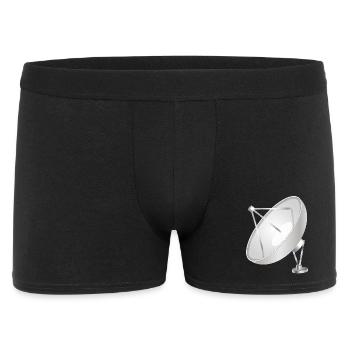 Satellite dish with a clear modern look - Men's Boxer Shorts - black - Front