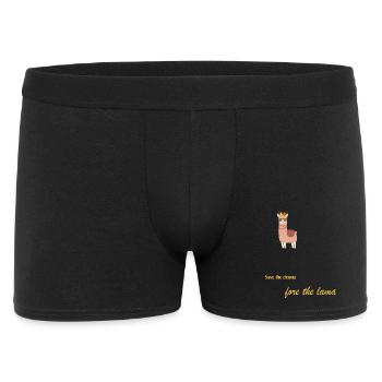 Regal Llama Crown Tee - Männer Boxer Shorts - Schwarz - Vorne