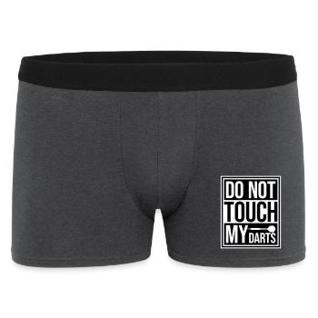Do Not Touch My Darts Warning Darts Player Humor - Men's Boxer Shorts - charcoal grey - Front