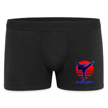 Karate - Männer Boxer Shorts - Schwarz - Vorne