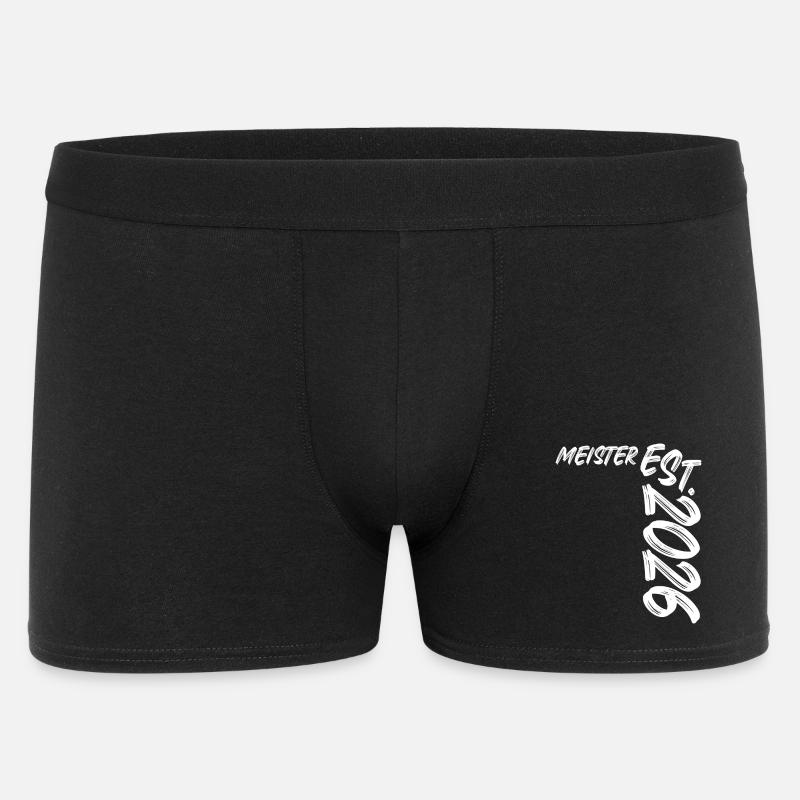 Meister Est. 2026 - Männer Boxer Shorts - Schwarz