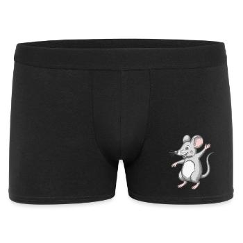 Souris heureuse danse rire danse danse rire heureuse - Boxer Homme - noir - Devant