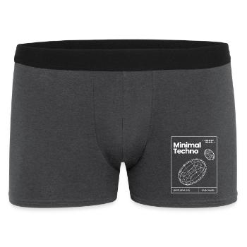 Conception minimale des sphères musicales techno - Boxer Homme - charbon - Devant