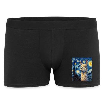 Lama Van Gogh Style - Men's Boxer Shorts - black - Front