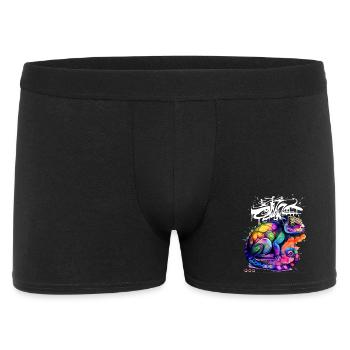 Graffiti caméléon coloré - Boxer Homme - noir - Devant