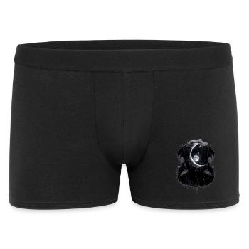 Mondschwestern im Nachtglanz - Männer Boxer Shorts - Schwarz - Vorne