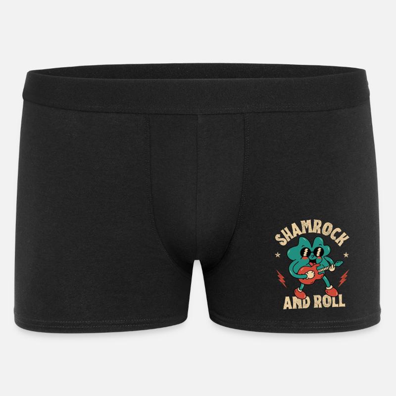 Kleeblatt und Roll - Männer Boxer Shorts - Schwarz