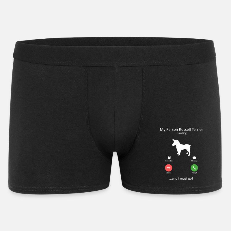 Parson Russell Terrier ruft lustigen Hund - Männer Boxer Shorts - Schwarz