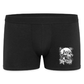 Crâne en éclaboussures grunge - Boxer Homme - noir - Devant