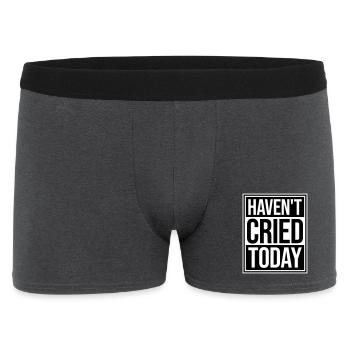 Haven't Cried Today Saying Funny Emotional Irony - Men's Boxer Shorts - charcoal grey - Front