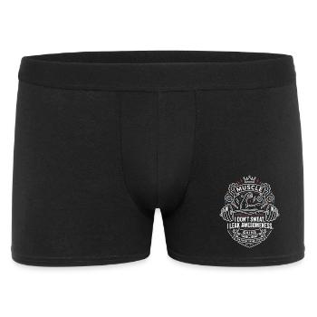 Muscle Saying Don't Sweat I Leak Awesomeness - Men's Boxer Shorts - black - Front