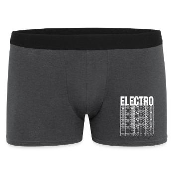 Electro music typography design logo - Men's Boxer Shorts - charcoal grey - Front