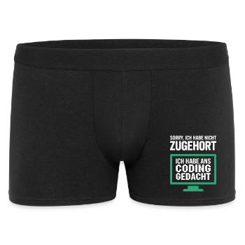 Thoughts instead of hearing on the pixel monitor - Men's Boxer Shorts - black - Front