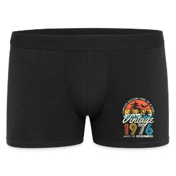 Cadeau d’anniversaire rétro vintage vintage 1976 - Boxer Homme - noir - Devant